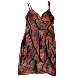 Guess Metallic Spaghetti Strap Textured Velour Cocktail Dress, Size 12